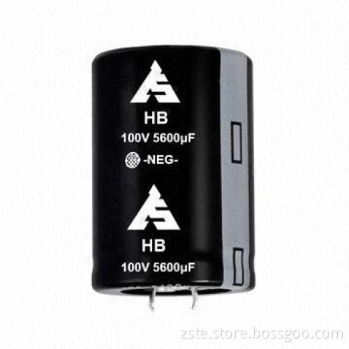 Snap-in Aluminum Electrolytic Capacitor for Switching Power/Inverter Smoothing, 100V, 5600uf, 3000H